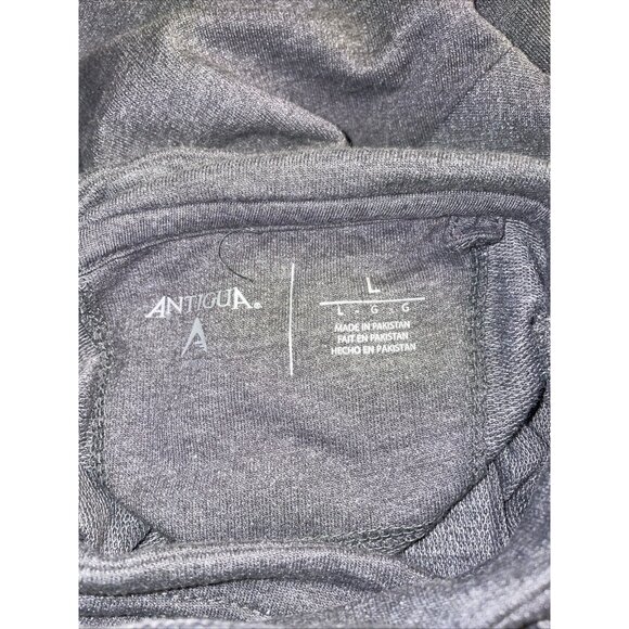 NFL Cincinnati Bengals Sweatshirt Gray Patch Mock Neck Pouch Pocket Drawstring L - Picture 7 of 10